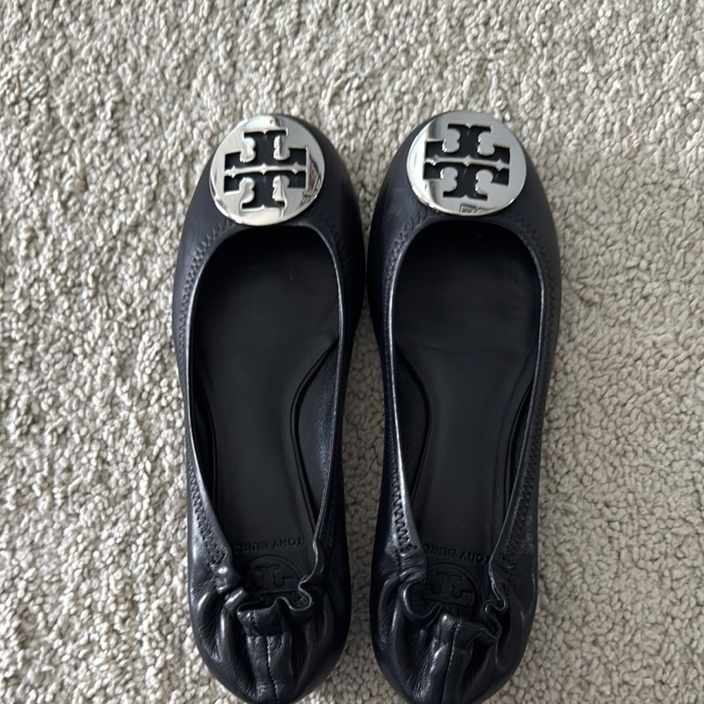 Tory Burch Black Ballet Flats